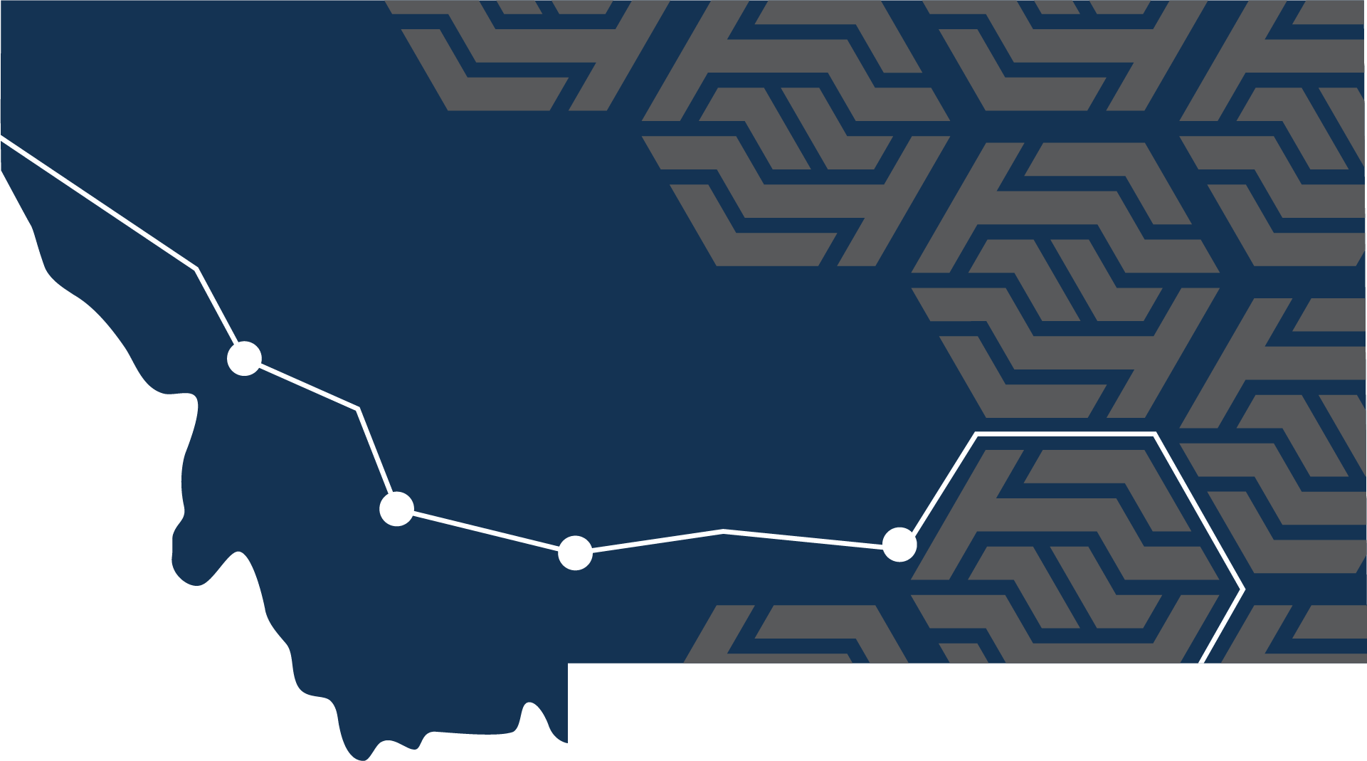 Illustration of the route through Montana